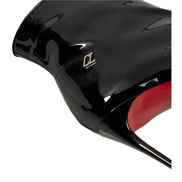 Christian Louboutin Sporty Kate Patent Leather Pointed Toe Boots Black 38.5 - Picture 3 of 9